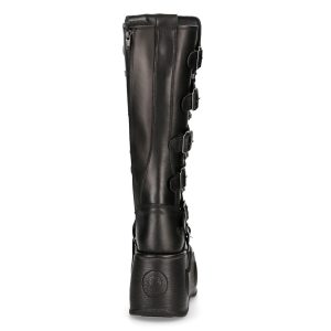 Bottes Plateformes Hautes New Rock Metallic En Cuir… Nouvelle Collection 18