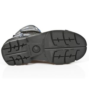 Bottines Enfants New Rock Kid En Cuir Itali Noir… Réductions 19