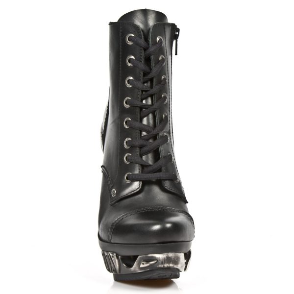 mode pas cher Bottines New Rock Magneto En Cuir Itali Et Nomada Noirs 4