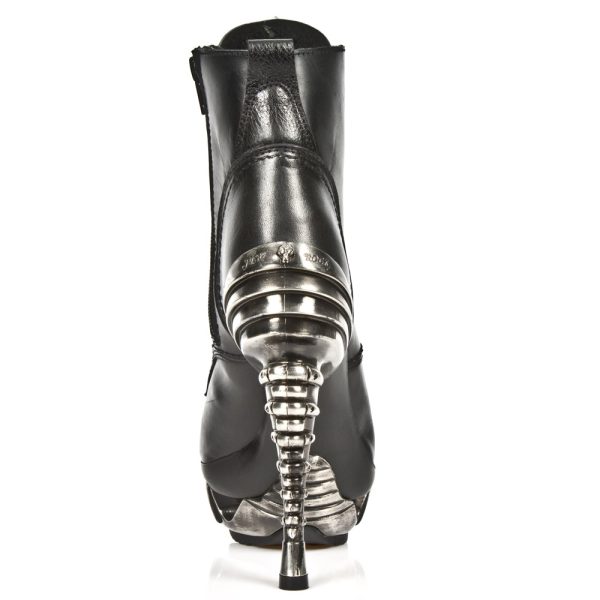 mode pas cher Bottines New Rock Magneto En Cuir Itali Et Nomada Noirs 6