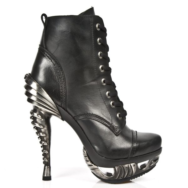 mode pas cher Bottines New Rock Magneto En Cuir Itali Et Nomada Noirs 1