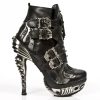 pas cher Bottines New Rock Magneto En Cuir Nomada Noir Et… 26