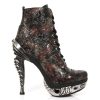 Bottines New Rock Magneto En Cuir Vintage Flower mode pas cher 26