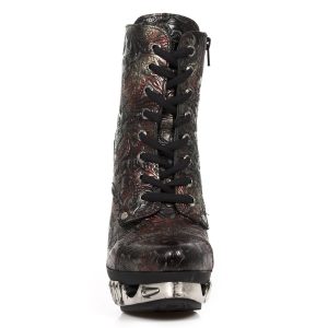 Bottines New Rock Magneto En Cuir Vintage Flower mode pas cher 13