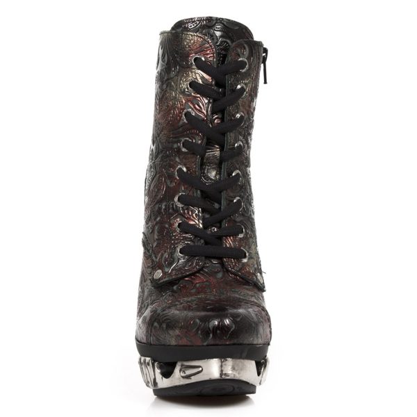 Bottines New Rock Magneto En Cuir Vintage Flower mode pas cher 4