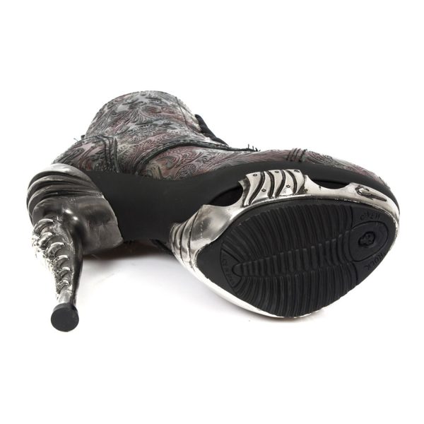 Bottines New Rock Magneto En Cuir Vintage Flower mode pas cher 7