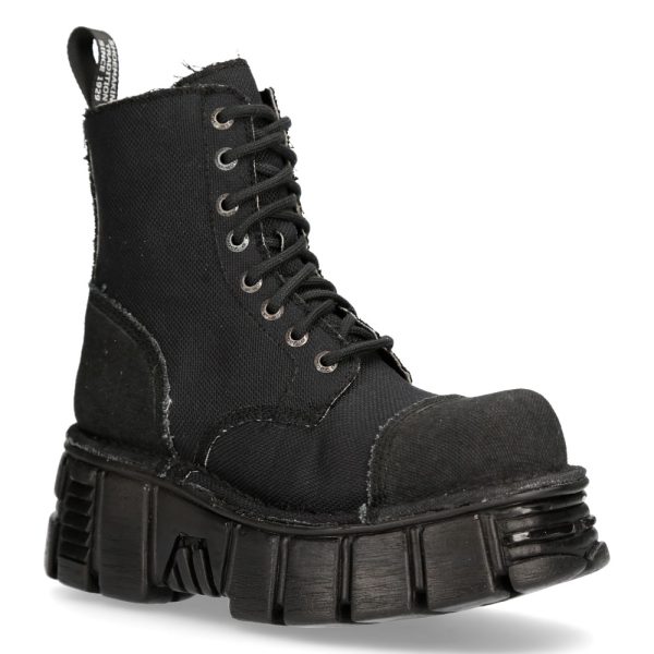 beauté Bottines New Rock Metallic Noires 3