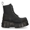 beauté Bottines New Rock Metallic Noires 25