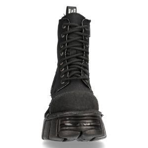 beauté Bottines New Rock Metallic Noires 14