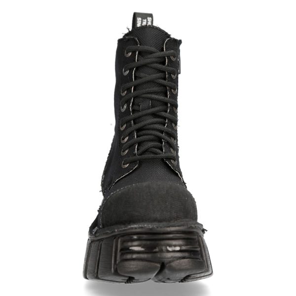 beauté Bottines New Rock Metallic Noires 4