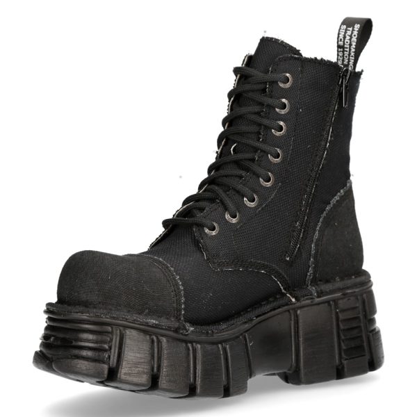 beauté Bottines New Rock Metallic Noires 5