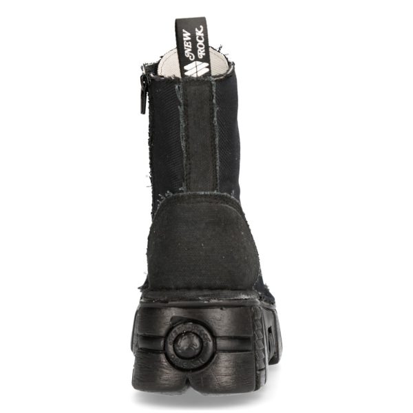 beauté Bottines New Rock Metallic Noires 6