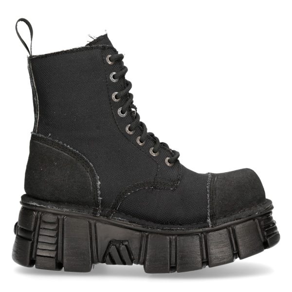 beauté Bottines New Rock Metallic Noires 1