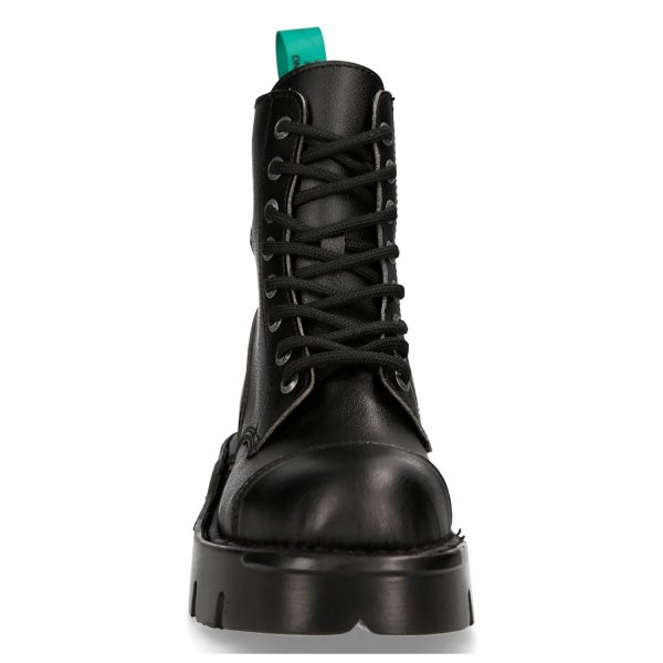 Bottines New Rock Metallic Vegan Noires Livraison internationale 4