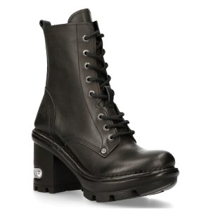 achetez Bottines New Rock Neotyre En Cuir Noir 12