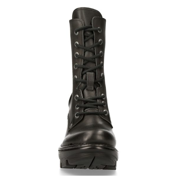 achetez Bottines New Rock Neotyre En Cuir Noir 4