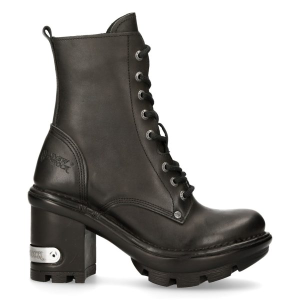 achetez Bottines New Rock Neotyre En Cuir Noir 1