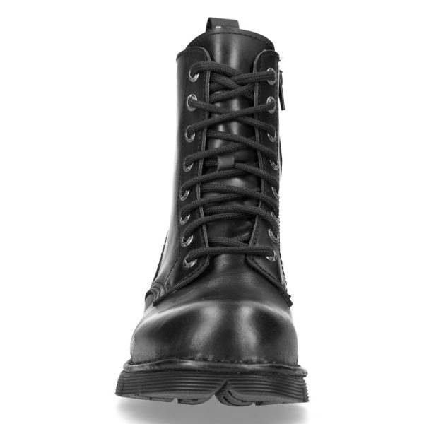 luxe soldes Bottines New Rock Newmili En Cuir Noir 4