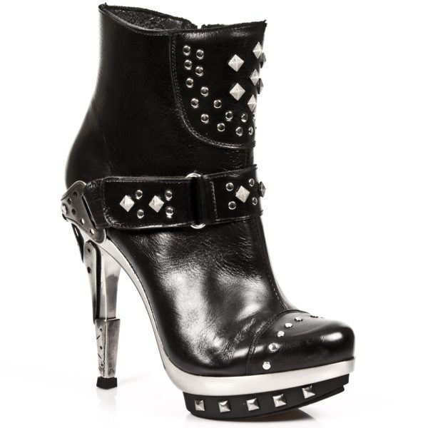 Large choix en ligne Bottines New Rock Punk En Cuir Nomada Noires 3