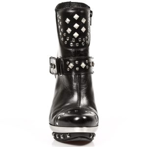 Large choix en ligne Bottines New Rock Punk En Cuir Nomada Noires 14
