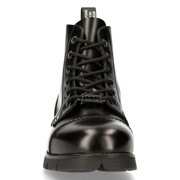 qualité supérieure Bottines New Rock Ranger En Cuir Antik Noir 4