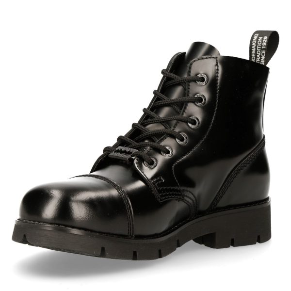 qualité supérieure Bottines New Rock Ranger En Cuir Antik Noir 5