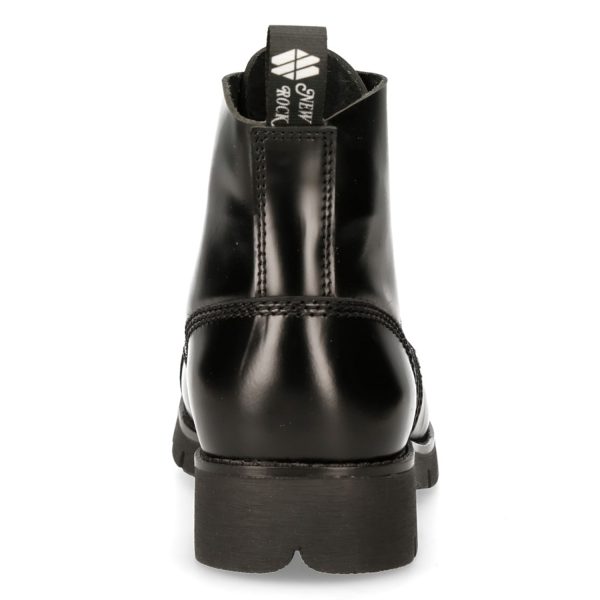 qualité supérieure Bottines New Rock Ranger En Cuir Antik Noir 6