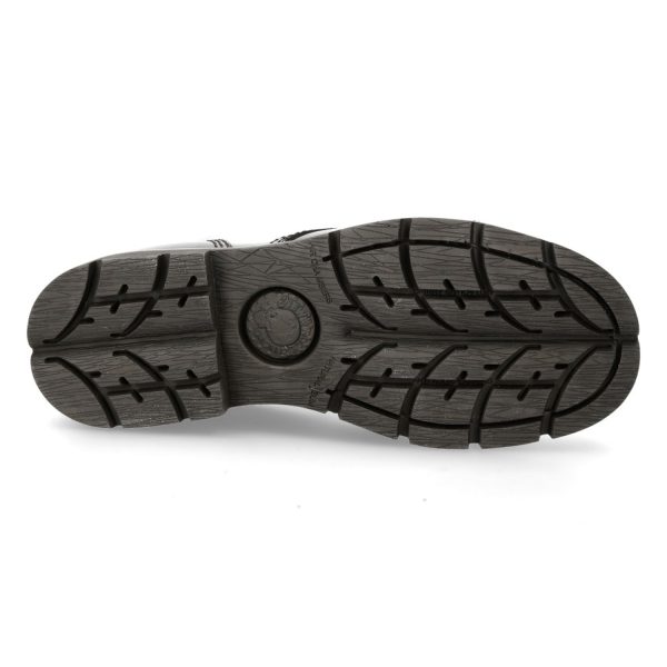 qualité supérieure Bottines New Rock Ranger En Cuir Antik Noir 7