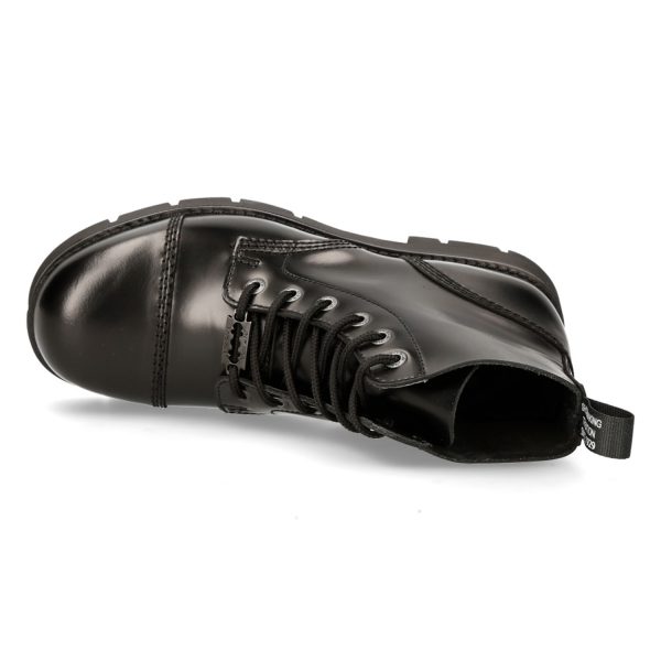 qualité supérieure Bottines New Rock Ranger En Cuir Antik Noir 8