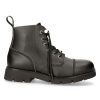 Bottines New Rock Ranger En Cuir Vegan Noir prix pas cher 26