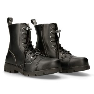 commentaire favorable Bottines New Rock Ranger En Cuir Vegan Noir 24
