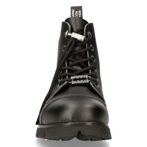 Bottines New Rock Ranger En Cuir Vegan Noir prix pas cher 14