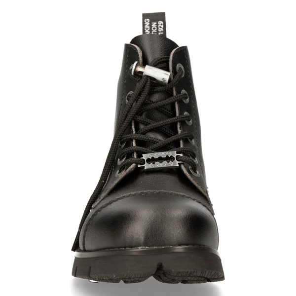Bottines New Rock Ranger En Cuir Vegan Noir prix pas cher 4