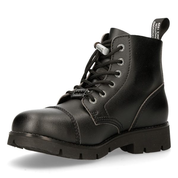 Bottines New Rock Ranger En Cuir Vegan Noir prix pas cher 5
