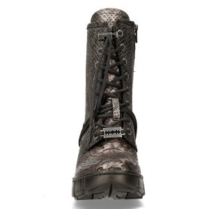 garantis authentique Bottines New Rock Trail En Cuir Vegan Python Acier 14