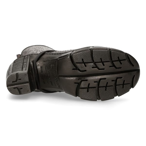 garantis authentique Bottines New Rock Trail En Cuir Vegan Python Acier 7