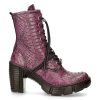 Bottines New Rock Trail En Cuir Vegan Python Lilas france 28