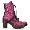 Bottines New Rock Trail En Cuir Vegan Vintage Flower… Pas Cher Magasin Soldes 26