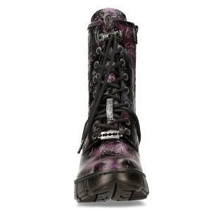 Bottines New Rock Trail En Cuir Vegan Vintage Flower… Protections acheteurs 14