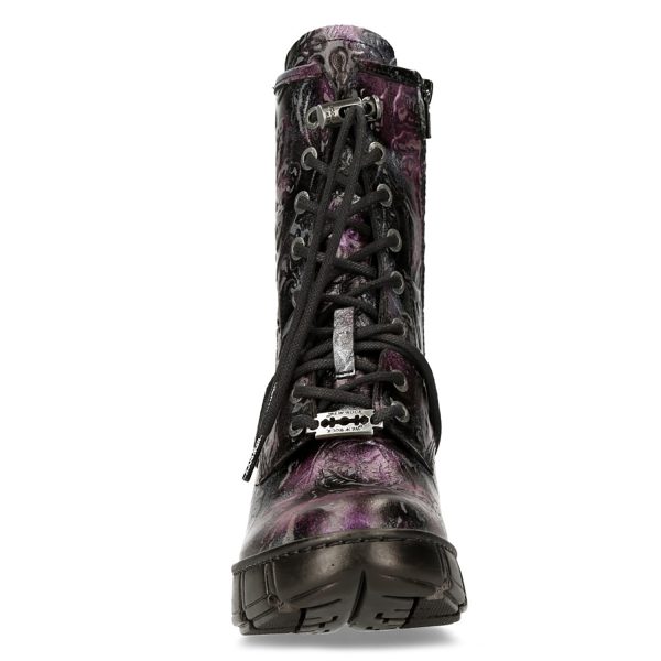 Bottines New Rock Trail En Cuir Vegan Vintage Flower… Protections acheteurs 4