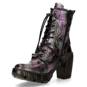 Bottines New Rock Trail En Cuir Vegan Vintage Flower… Protections acheteurs 16