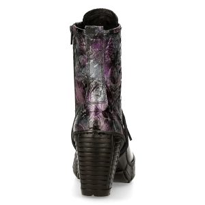 Bottines New Rock Trail En Cuir Vegan Vintage Flower… Protections acheteurs 18