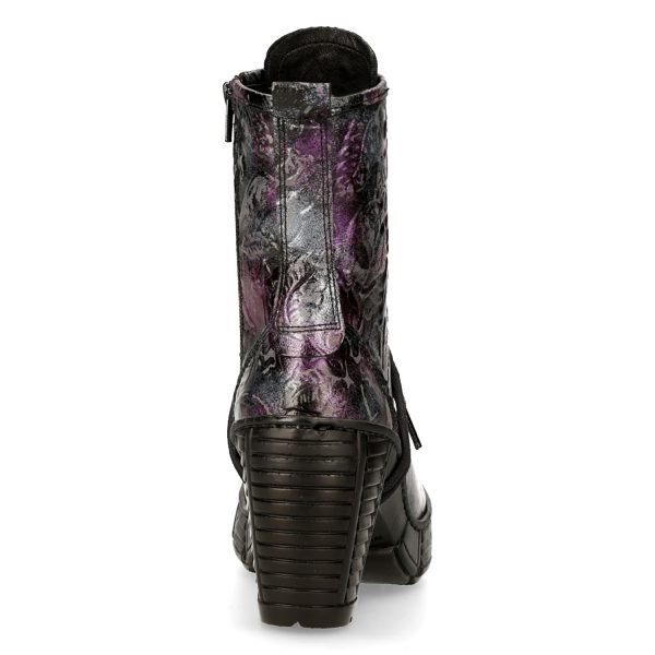Bottines New Rock Trail En Cuir Vegan Vintage Flower… Protections acheteurs 6
