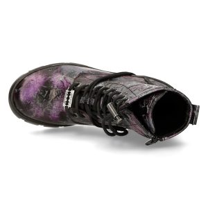Bottines New Rock Trail En Cuir Vegan Vintage Flower… Protections acheteurs 22