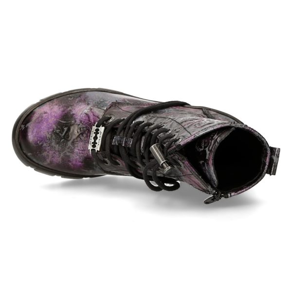 Bottines New Rock Trail En Cuir Vegan Vintage Flower… Protections acheteurs 8