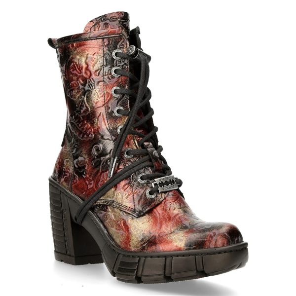 Bottines New Rock Trail En Cuir Vegan Vintage Flower… Service Clients Dédié 3