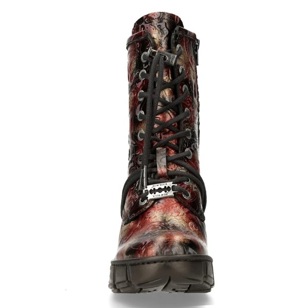 Bottines New Rock Trail En Cuir Vegan Vintage Flower… Service Clients Dédié 4