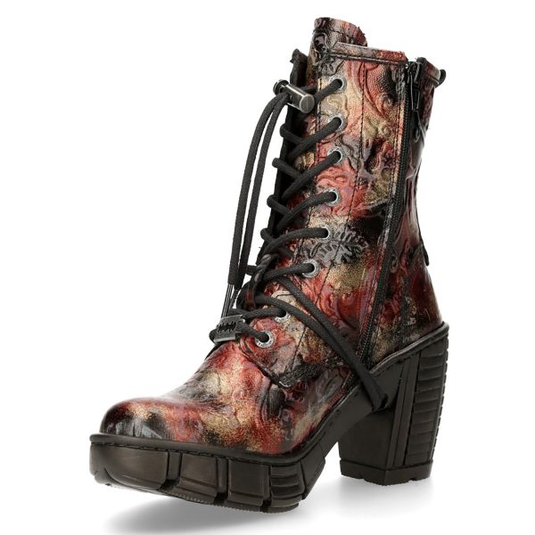 Bottines New Rock Trail En Cuir Vegan Vintage Flower… Service Clients Dédié 5