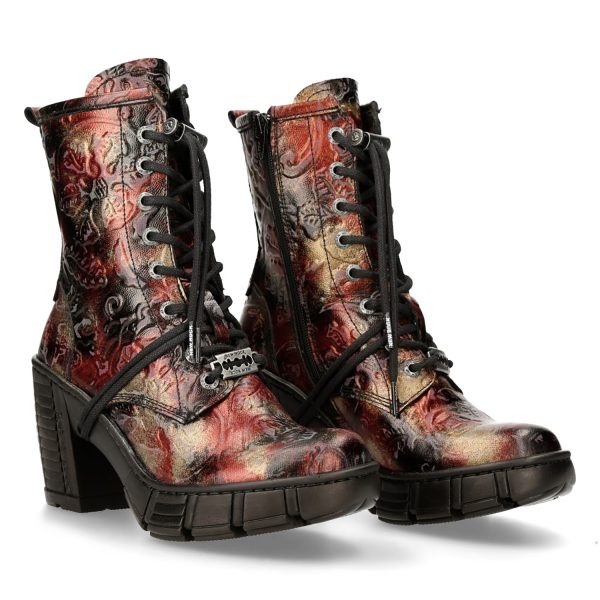 Bottines New Rock Trail En Cuir Vegan Vintage Flower… Service Clients Dédié 9