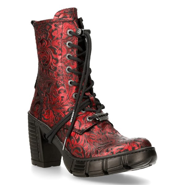 Authentic Original licence Bottines New Rock Trail En Cuir Vegan Vintage Flower… 3